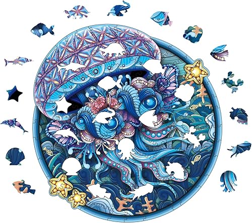 Rompecabezas para adultos, rompecabezas de madera para colección de juegos familiares, exquisito y colorido rompecabezas en forma de animal para