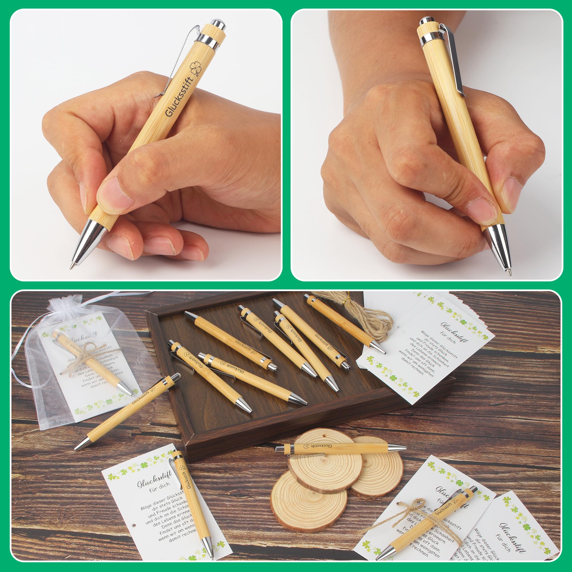 Penne Portafortuna Personalizzate con Scritta 24 Pezzi Regali Ringraziamento Inizia Scuola