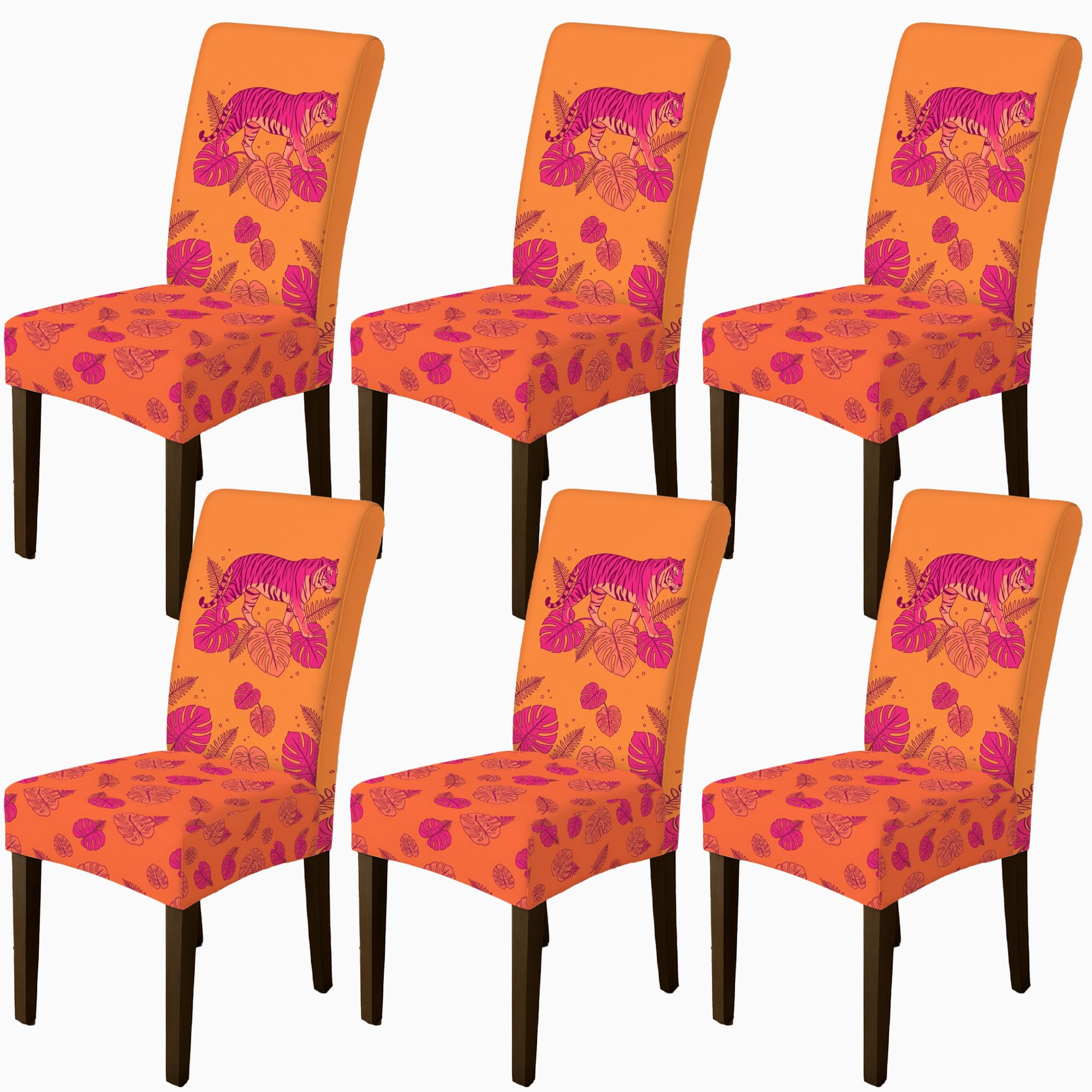 Housses de chaise pour pendaison de crémaillère cadeau déco tropical lot de 6