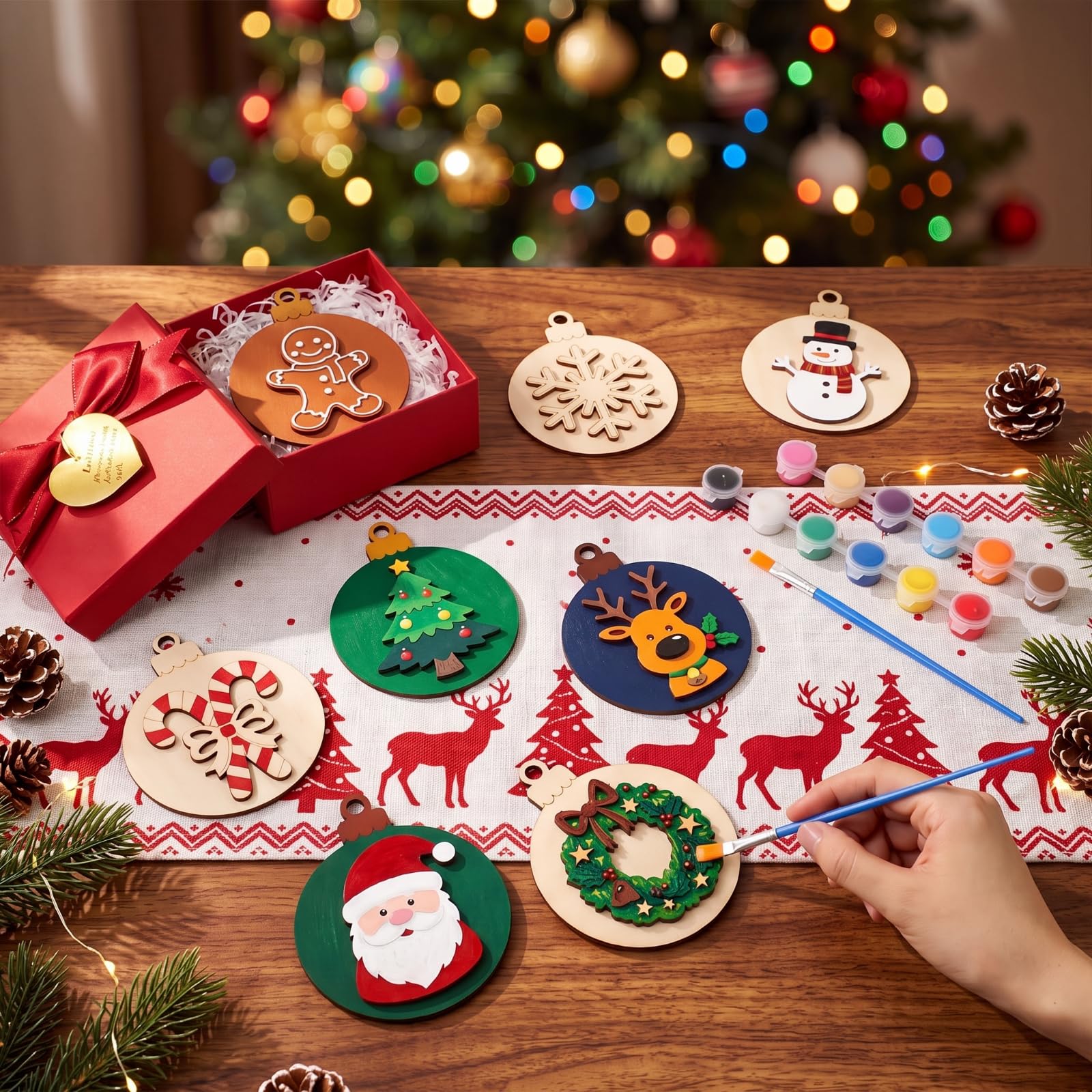 DoubleFill Lot de 24 boules de Noël pour loisirs créatifs