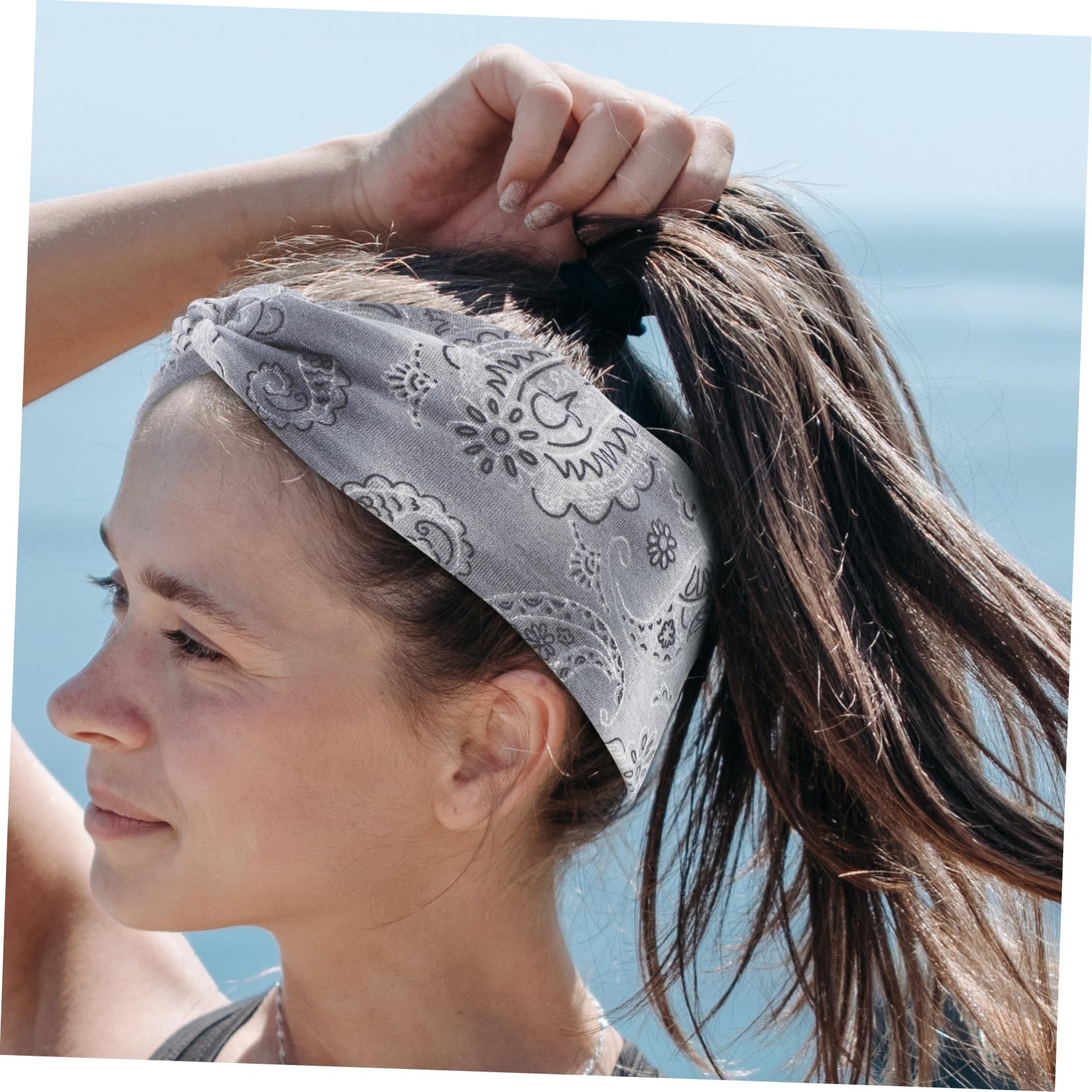 Baluue fascia da yoga Cerchietto yoga antiscivolo Cerchietto fitness antiscivolo fasce per da uomo fasce decorative per le donne da portatili tessuto