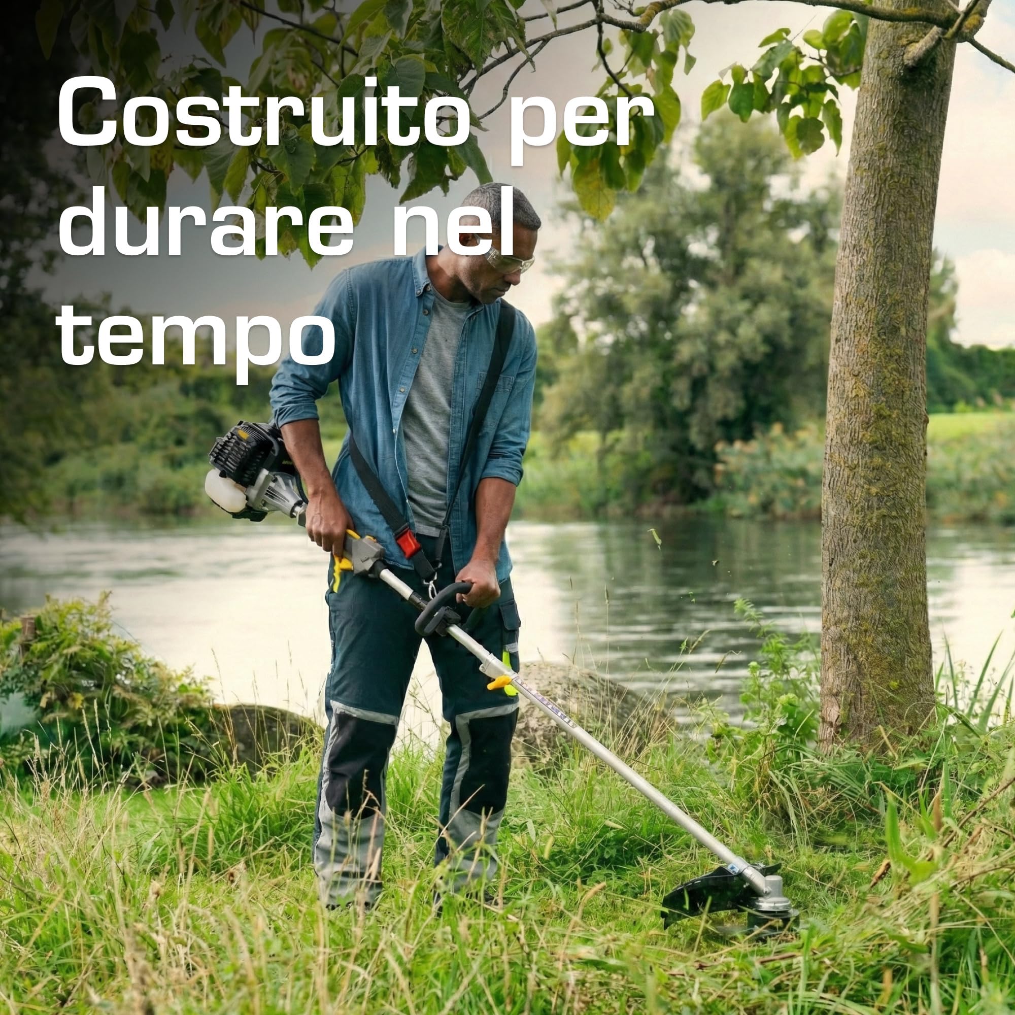 Alpina ABR 26 J Decespugliatore A Scoppio, 25,4 cc, 700 W – Asta Divisibile, Easy Start – Per Erba Incolta E Vegetazione Fitta