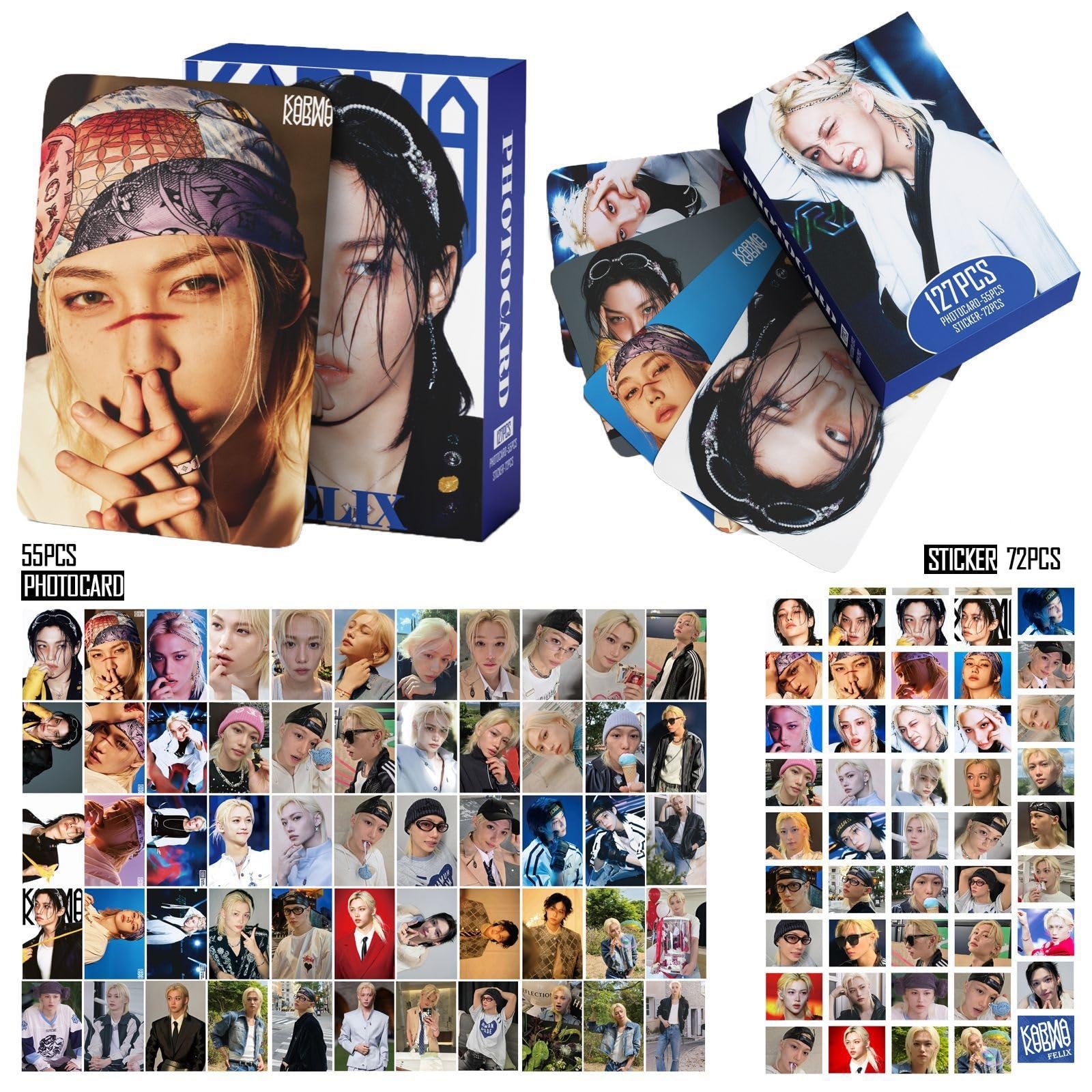 Stray-Kids Karma Album Photocards Set,127PCS Stray-Kids Karma