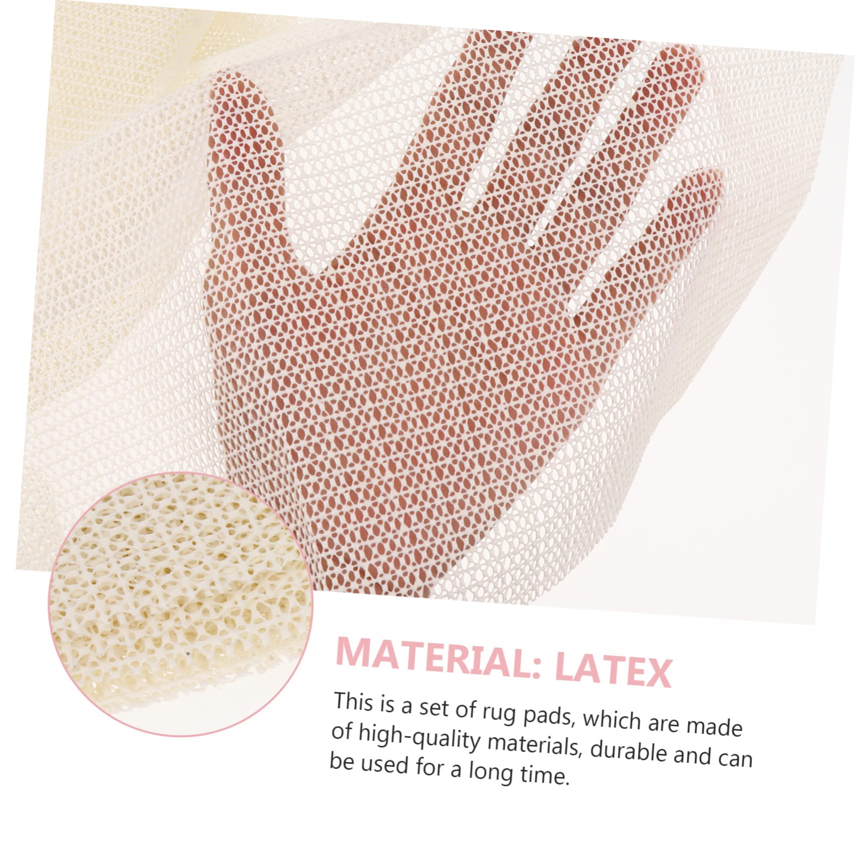 HOODANCOS Set of 2 Latex Rug Pads Thick Rug Pad for Hard Floors Multi-Function Mats