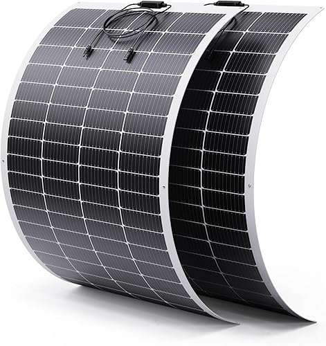Pro - Panel solar flexible antisombreado de 400 W, 23% de alta eficiencia, 2 paneles solares de 200 W, 182 PERC IP68, impermeables, 12 V24 V,
