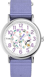 X Peanuts in Bloom Women's Weekend 38mm Watch - Purple Strap White Dial Silver-Tone Case, Purple