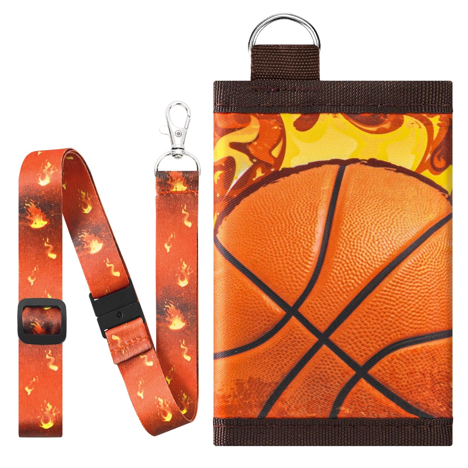 WAWSAM Basketball Kids Wallet for Boy, Trifold Boys Wallet for Kid Age 4-18
