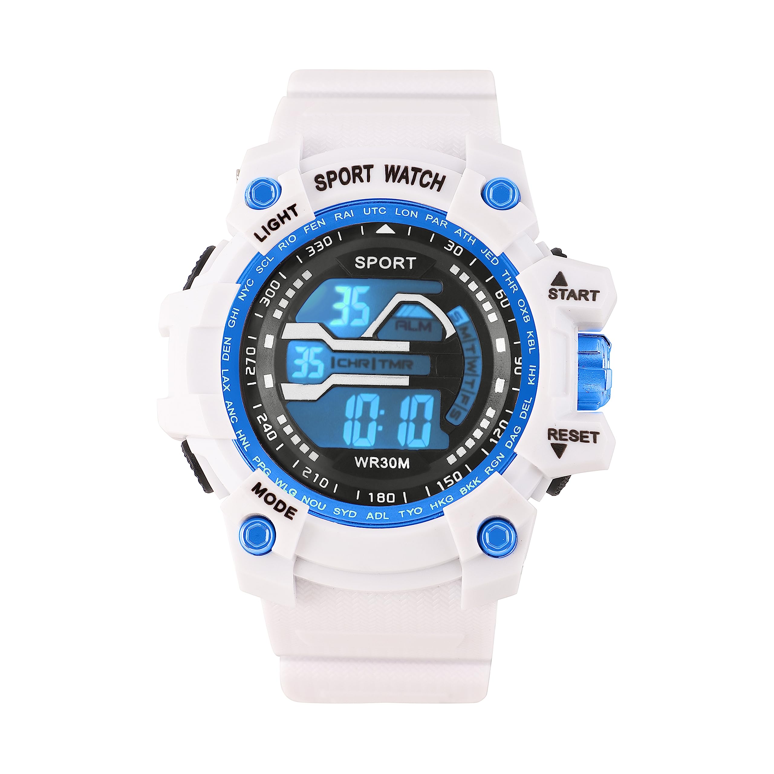 Trex White Color Dial Sport Function Working Mode Water Resistant Durable Premium Wrist Watch for Boys (Blue) (B0CB8TBKW7) Amazon Price History, Amazon Price Tracker