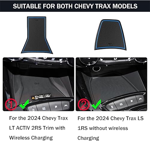 Miniatura 2 de SENSHINE Accesorios para Chevrolet Chevy Trax 2024, portavasos, inserto, forro de consola central, bolsillo de puerta, almohadilla antideslizante