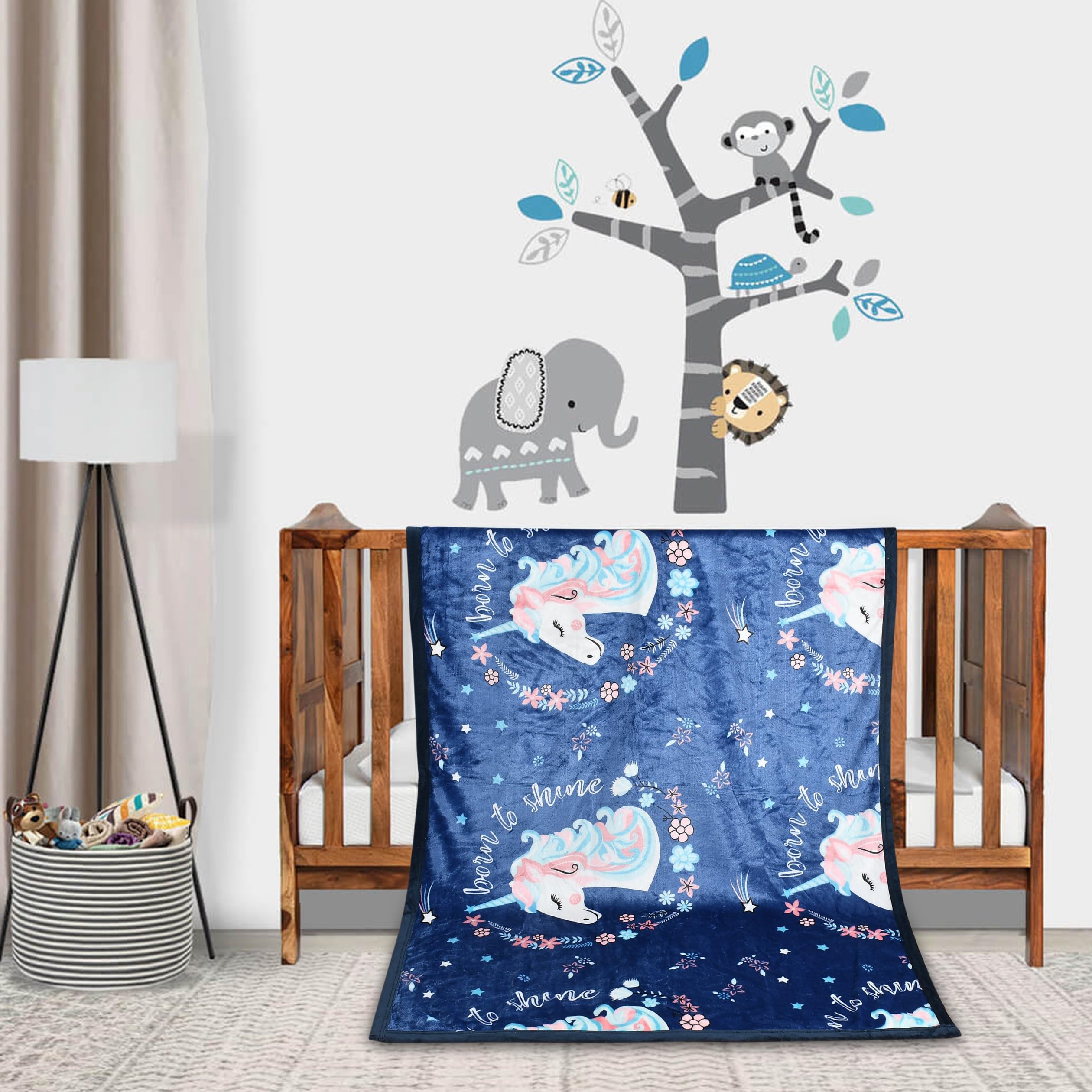 Florida All Season AC Baby Blanket Swaddler Wrapper Flannel Soft and Comfortable for 0-6 Years Babies with Adorable Prints and Designs