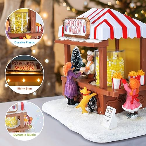 Miniatura 3 de Casas de pueblo de Navidad iluminadas con LED, multicolor para decoración del hogar