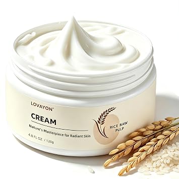 Rice Protein Face Cream 120g with Allantoin & Urea | Natural Rice Moisturizer | Deep Hydration Facial Cream for Soft, Smooth & Radiant-Looking Skin with Long-Lasting Moisture