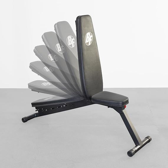 Best Fitness Folding Weight Bench (BFFID25) for Barbell and Dumbbell Exercises, Strength Training Home Gym Equipment, Incline & Decline Workouts