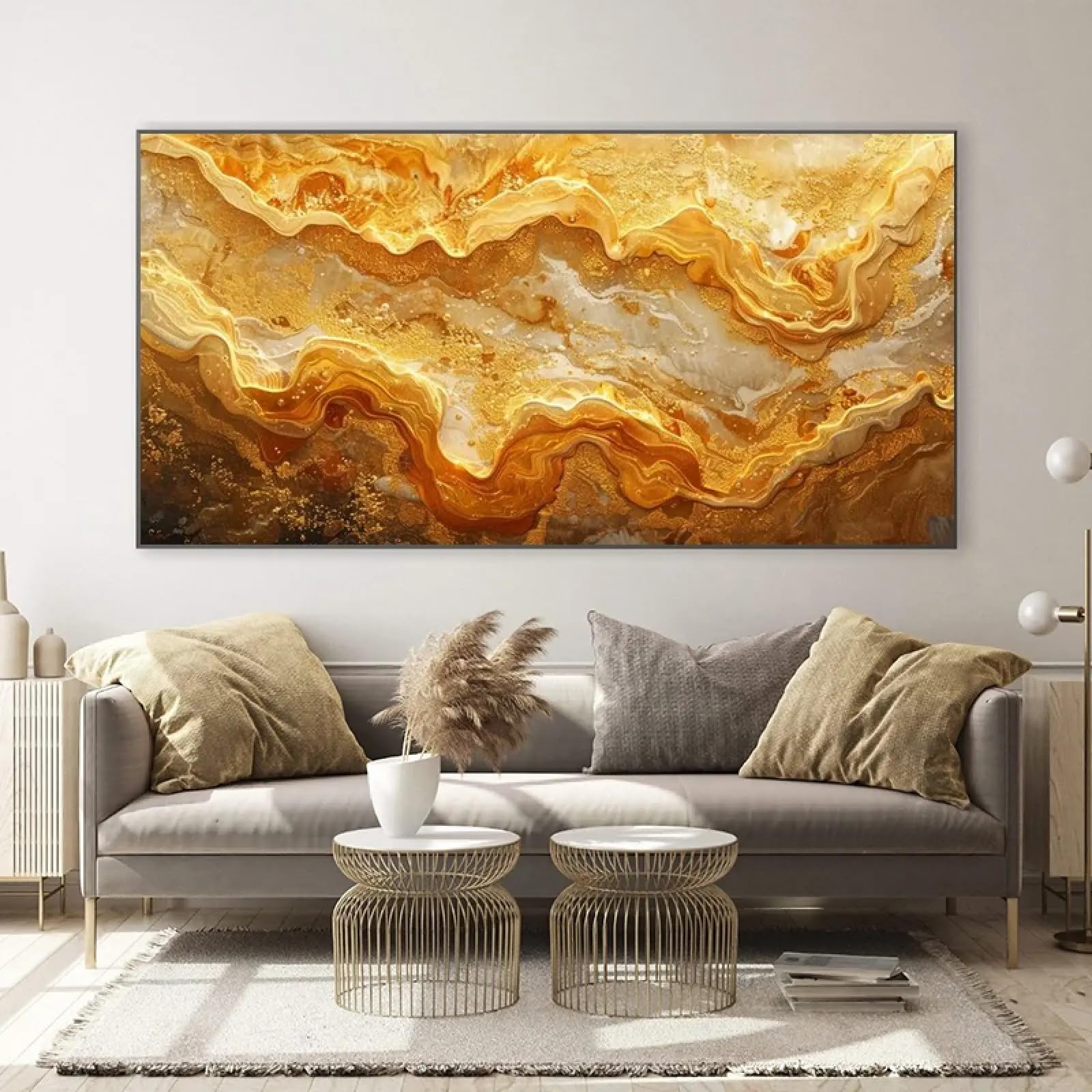 Tableau moderne pour grand mur vide avec cadre abstrait 60x120 - 7