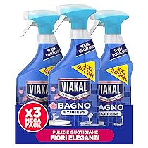 Viakal Spray Classico Con Tecnologia Anti-goccia, Il Numero Uno Per Il Tuo Bagno Contro Il Calcare E Le Macchie D’Acqua 800ml (Confezione da 3)