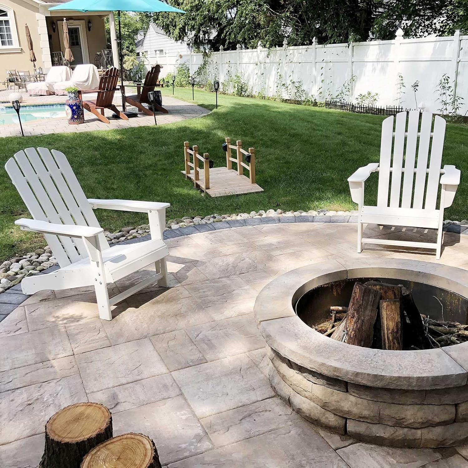 Buy Redback White Adirondack Chair 2 Set Classic Oversized Adirondack