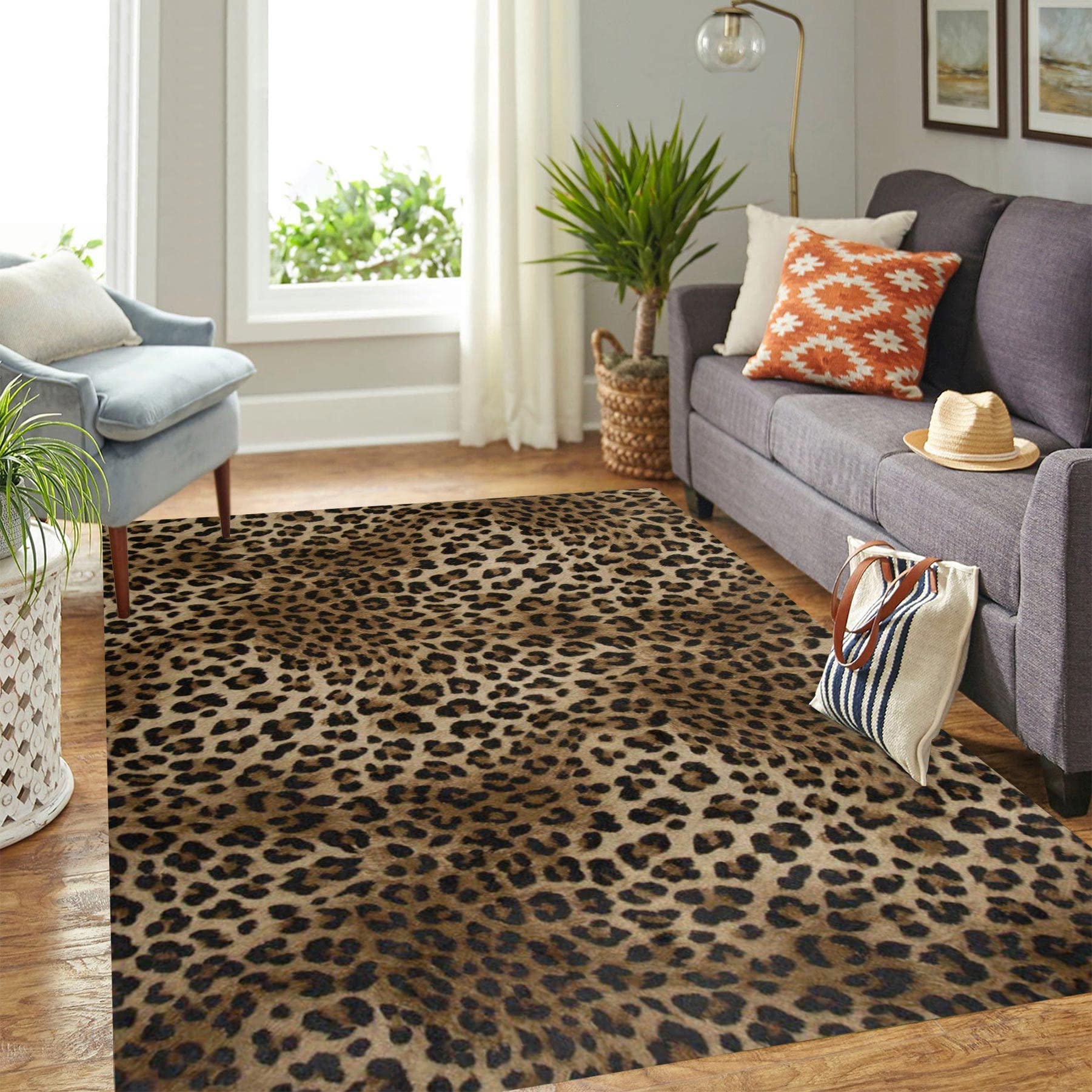 Loussiesd Luipaard Print Gebied Tapijt Cheetah Accent Tapijt Home Decor Safari Dier Roze Bruin Decoratieve Tapijten Indoor Vloermat 150 * 200 cm