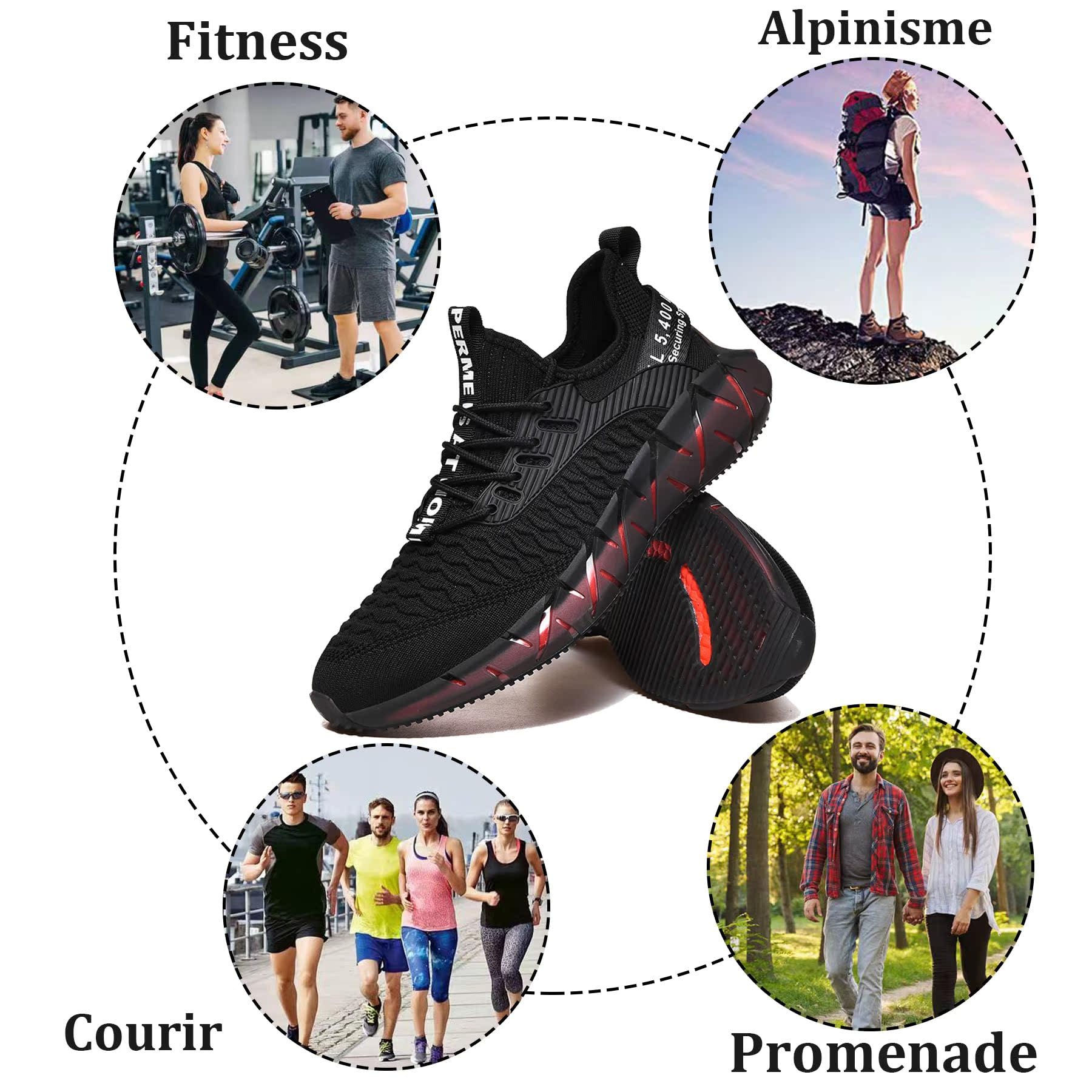 Laufschuhe Herren Damen Sportschuhe Atmungsaktiv Leichte Turnschuhe Straßenlaufschuhe Outdoor Schuhe Fashion Gym Fitness Sneaker36EU-46EU