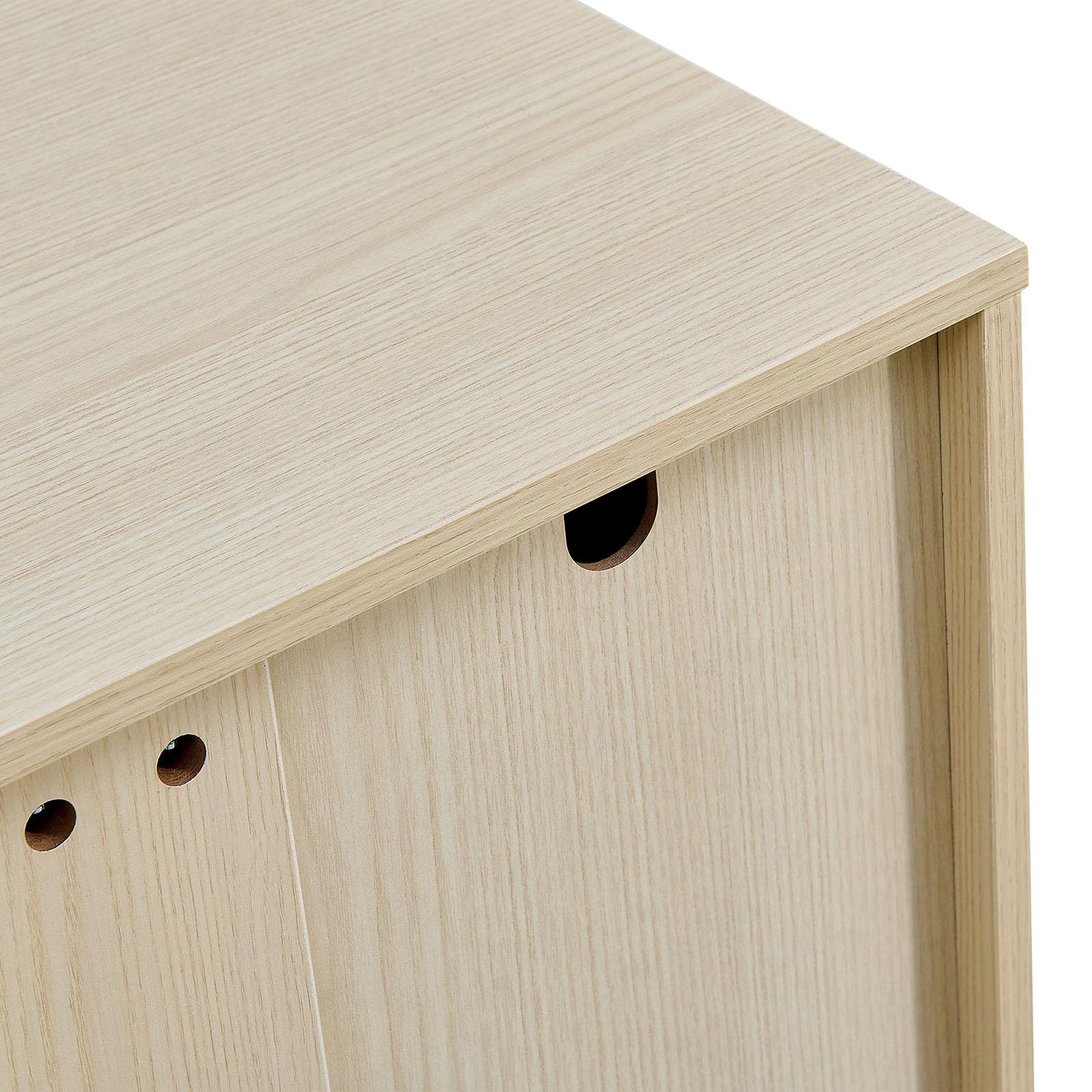 DHHU Mobile ingresso 2 pezzi, armadio con panchina e appendiabiti, credenza scarpe, legno chiaro MDF, 4 ganci, cassetto, ripiani regolabili, design scandinavo, ingresso, soggiorno, camera da letto