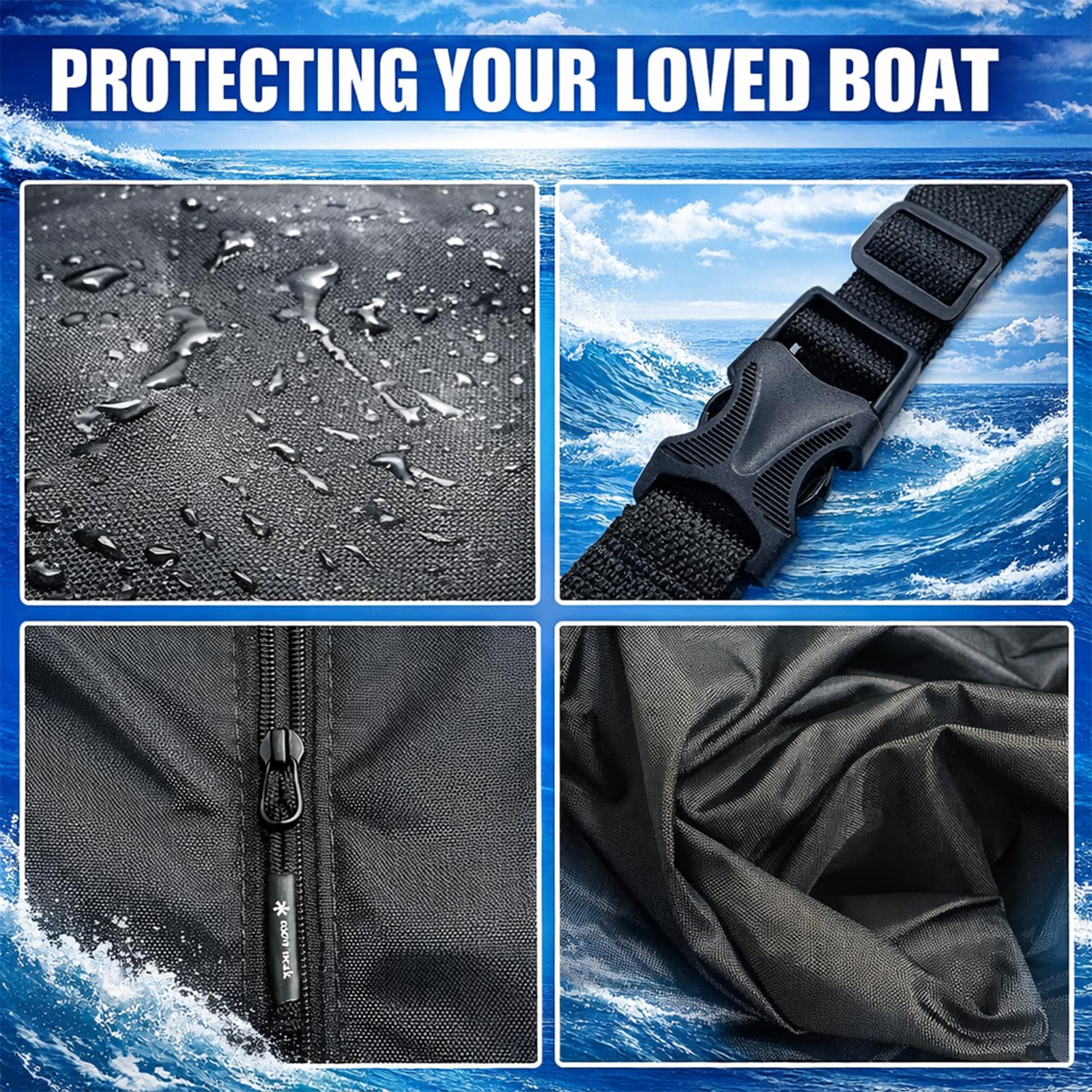 T-Top - Funda para Consola Central de Barco, Tela Oxford de Grado Marino 600D, Resistente (48" W x 69" L x 71" H)