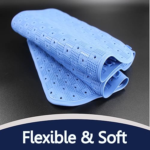 Miniatura 6 de SAFELAND - Tapete antideslizante para baño, ducha, bañera de longitud XL, material TPR, ecológico, sin PVC, lavable a máquina, sin olor, con