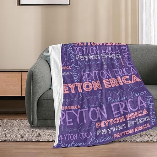 Miniatura 203 de Dr.TOUGH Mantas personalizadas para niños y adultos, manta personalizada con nombre para niños, manta con monograma con nombres personalizados