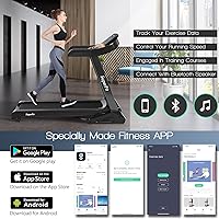 Vista 4 de Goplus Cinta de correr plegable de 3.75 HP con inclinación, caminadora eléctrica Superfit con control de aplicación, 12 programas preestablecidos