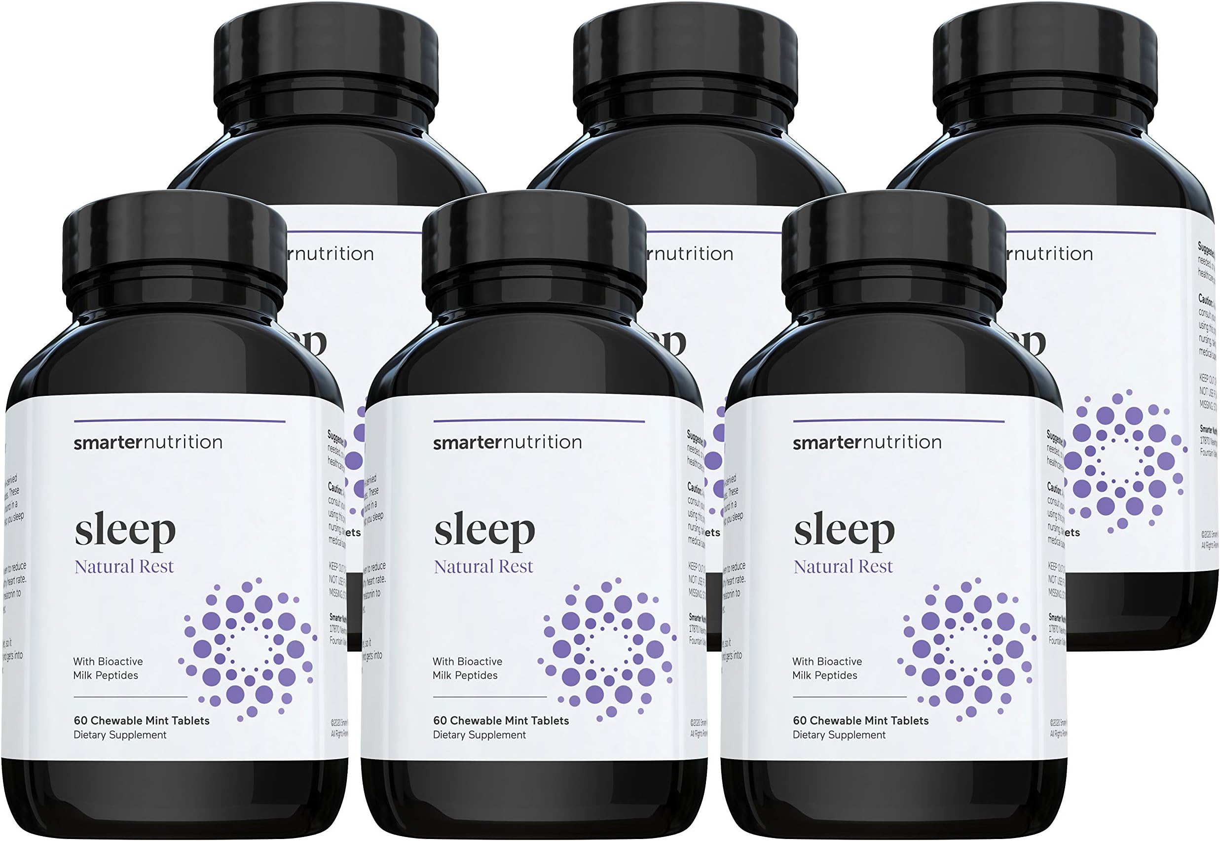 Smarter Nutrition Smarter Sleep Melatonin Dissolvable Tablets 4.5mg + Natural Clinically Proven Lactium® - Sleep & Stress Support - Mint Flavor Melatonin Tablets - Non-GMO-360 Count[180-Day Supply]