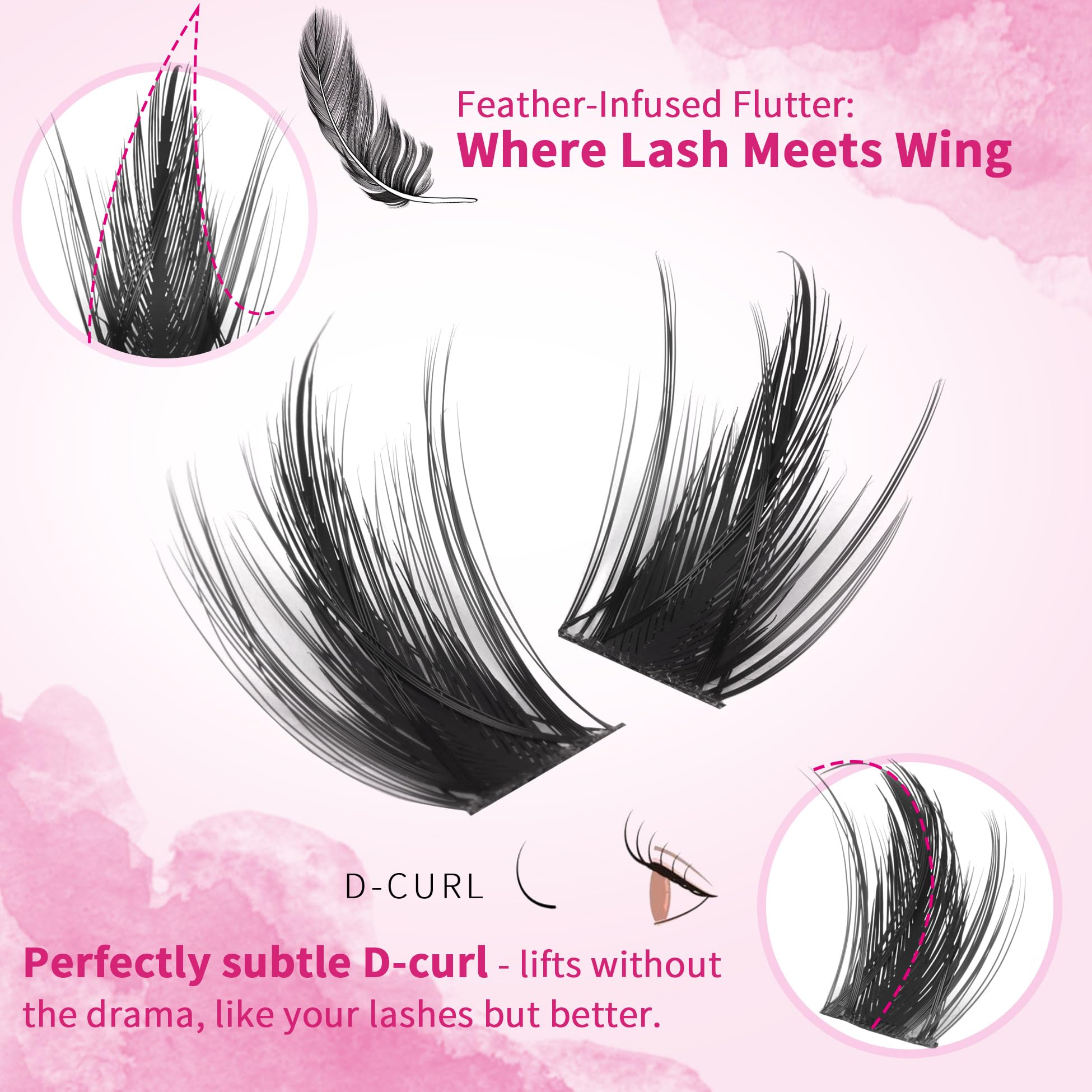 Doll Lash Clusters Manga Eyelash Extensions Cosplay Spiky Individual Lashes Extensions Anime Eyelash Clusters 168Pcs 10MM-18MM Thick Natural DIY Clusters - Image 4