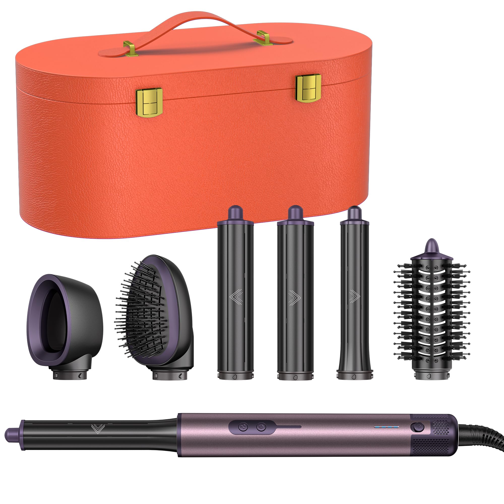 Air Styler 7 in 1, Cweixi Asciugacapelli Ionico, Arricciacapelli Automatico | Asciugatura Rapida, Spazzola Lisciante e Volumizzante, Senza Danni da Calore, Tutti i Capelli, Custodia in Pelle