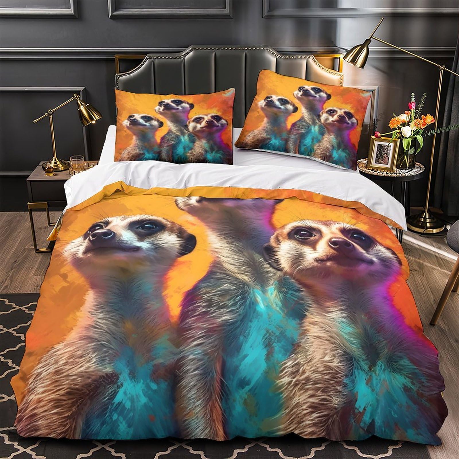 Parure de Lit Suricate Hypoallergénique et Douce pour Ado