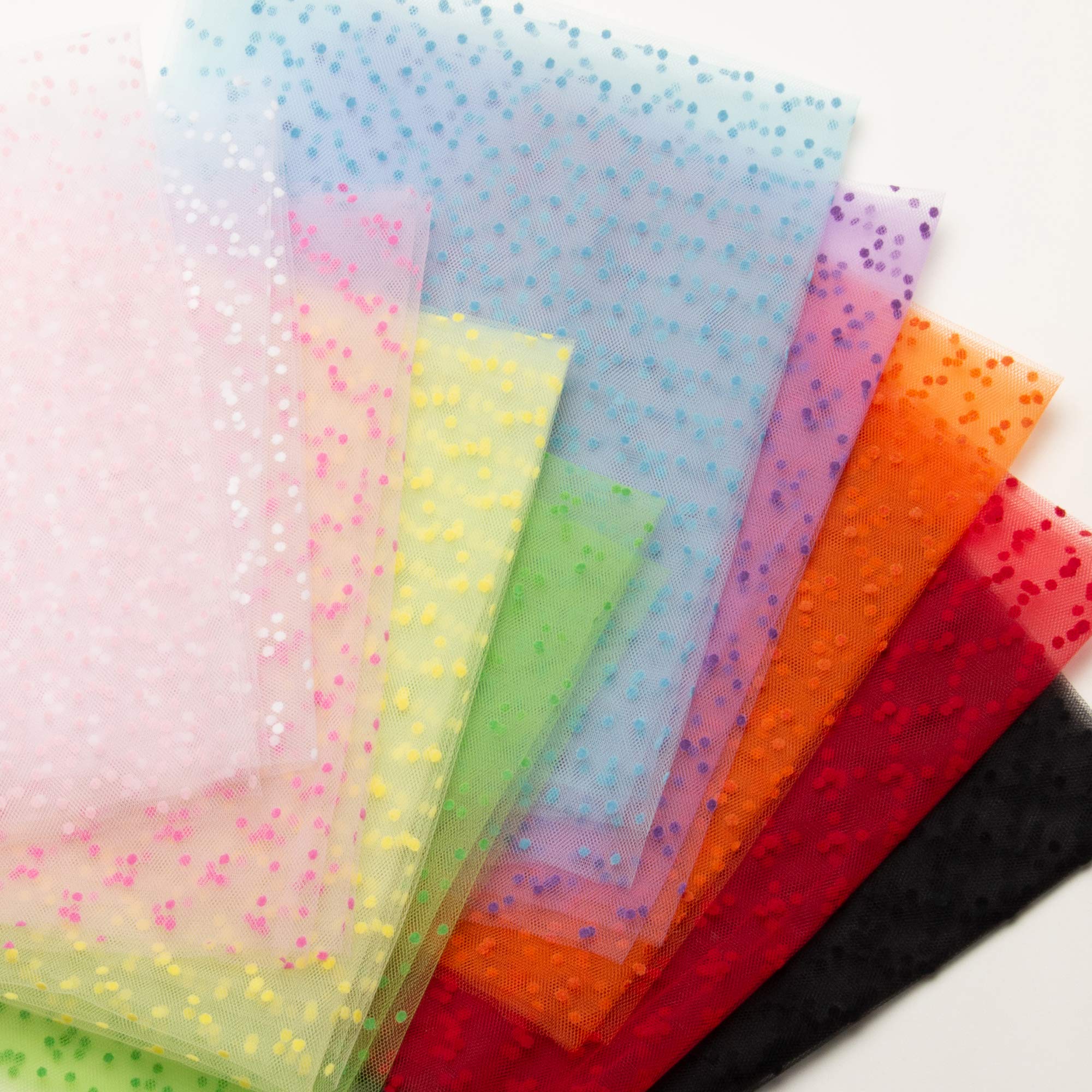 Amazon | コスモテキスタイル ソフトチュール生地 水玉柄 巾92cm×7m