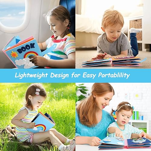 Miniatura 7 de Cobelae Montessori Toys - Tabla de actividades para niños pequeños, libro silencioso de viaje en avióncarretera para bebés, actividades de