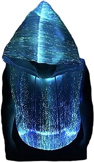 Light up Cool Hoodies LED Fiber Optic Sleeveless Costume Hoodie Glow in the Dark Sweatshirts,Mobile APP Control
