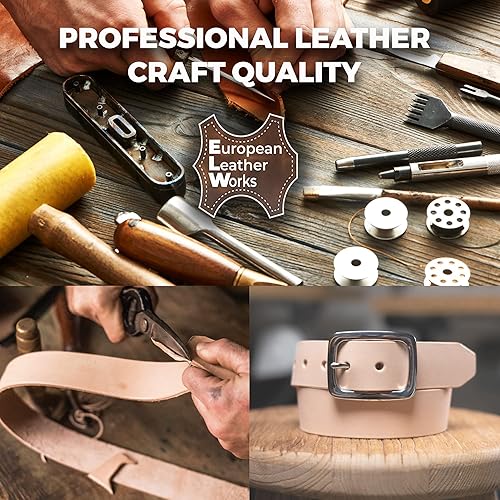 Miniatura 9 de European Leather Works 11-12 oz. (0.157-0.189in) Tamaño de las correas de cuero curtido vegetal 6 x 50 pulgadas (6.0 x 50.0in) Herramientas de cuero