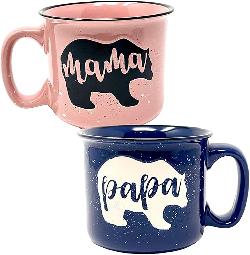 Miniatura 8 de Mama Bear & Papa Bear Coffee Mug Set - Cute Coffee Cup Gift Set for Men and Women - Unique Fun Gifts for Him, Her, Couples, Parents, Grandparents
