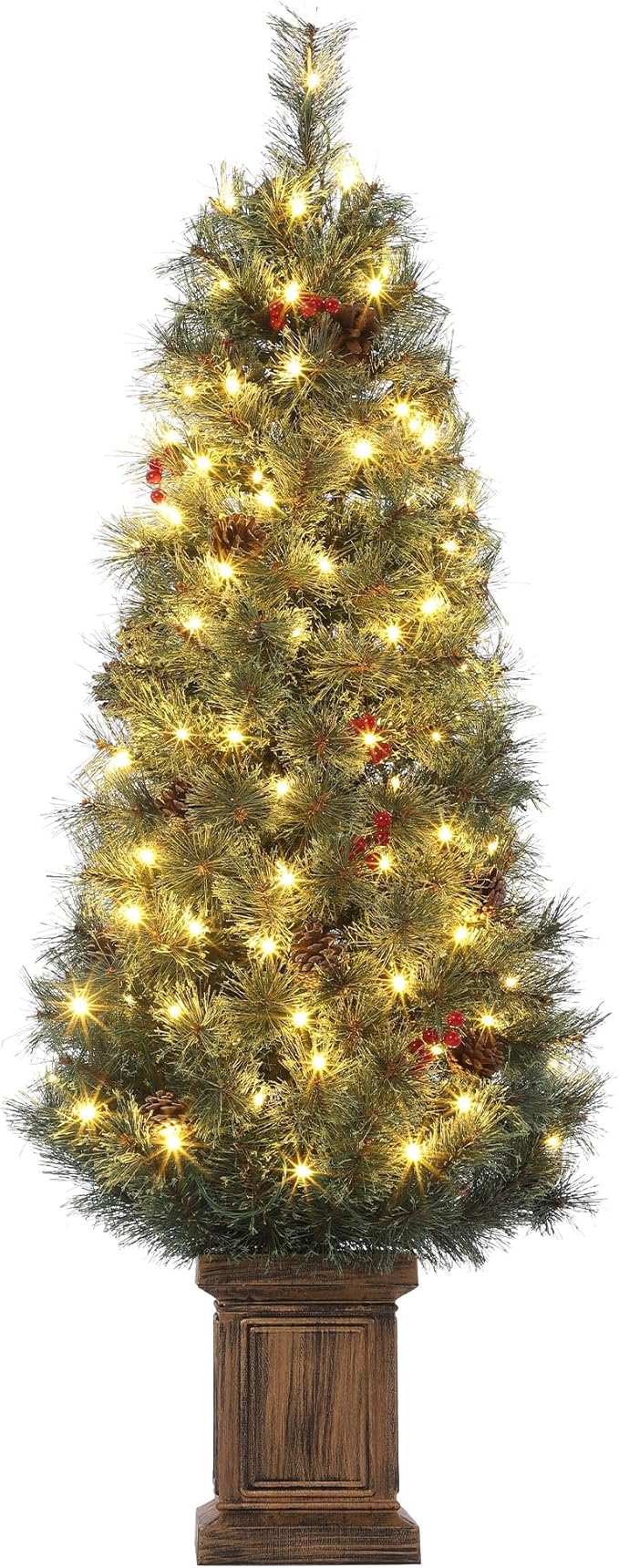 4.5 FT Christmas Tree Set of 2, Prelit Artificial