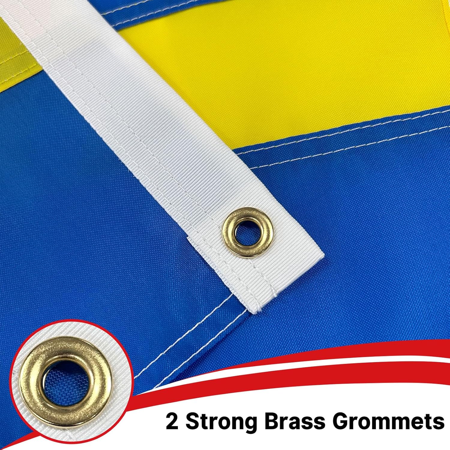 Sweden Flag 12x18 inches for Boat, Vivid Color Small Swedish Flags with 2 Brass Grommets Nautical Outdoor - Image 2