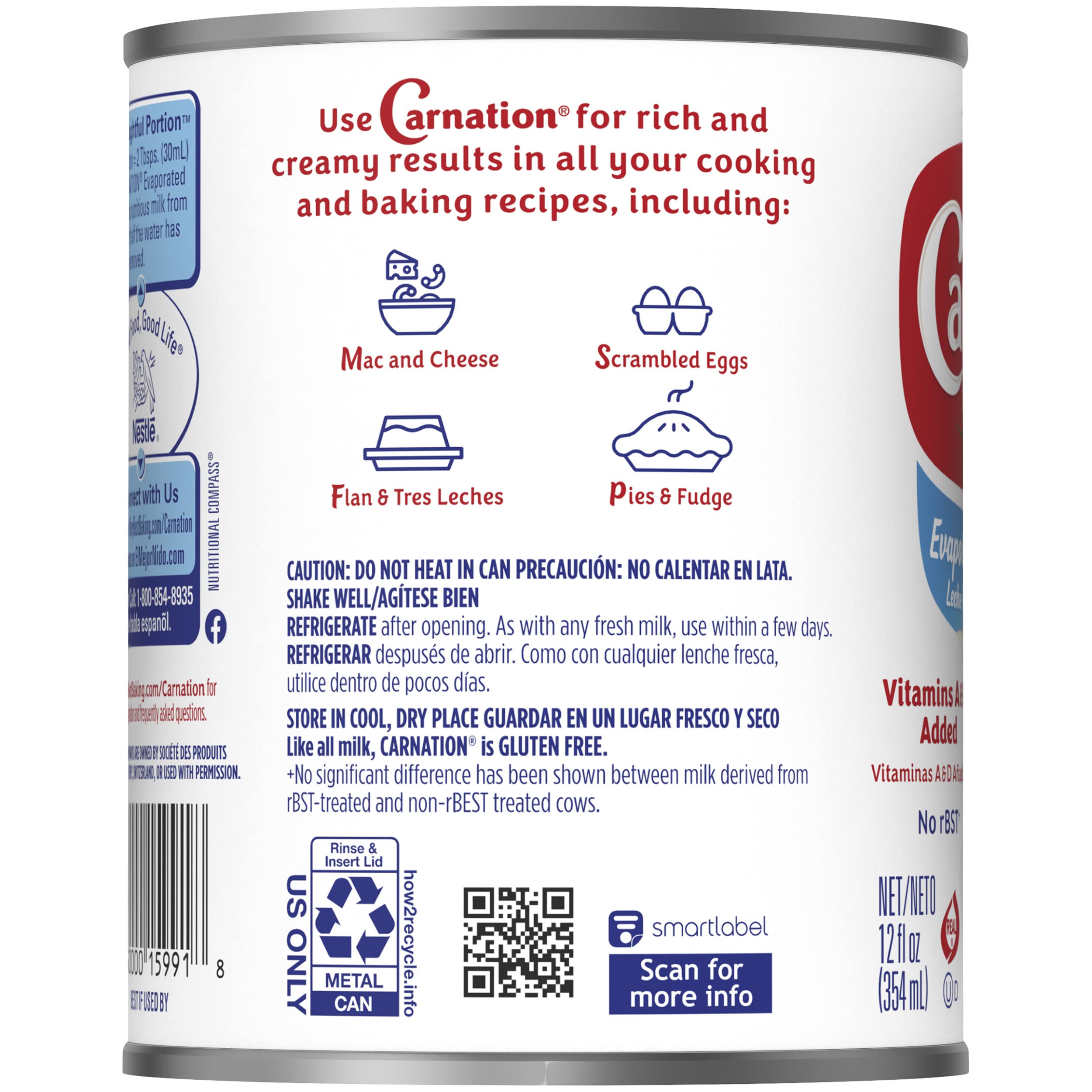 Nestle Carnation Lowfat 2 Evaporated Milk Vitamins A and D Added — view 14