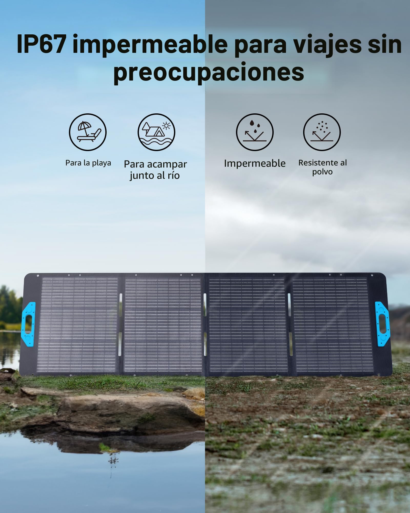 Amazon.com: Panel solar Anker SOLIX PS200 con soporte ajustable