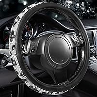 Vista 10 de CAR PASS - Funda de volante con diamantes brillantes de imitación y patrón de leopardo, con cristales de imitación brillantes para mujer