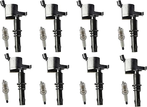 ENA Paquete de 8 bobinas de encendido y bujías de platino compatibles con Ford Mercury Lincoln F150 F250 F350 F450 Expedition Explorer Navigator