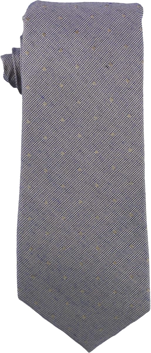 Calvin Klein Corbata autoatada con puntos para hombre, color beige, talla única
