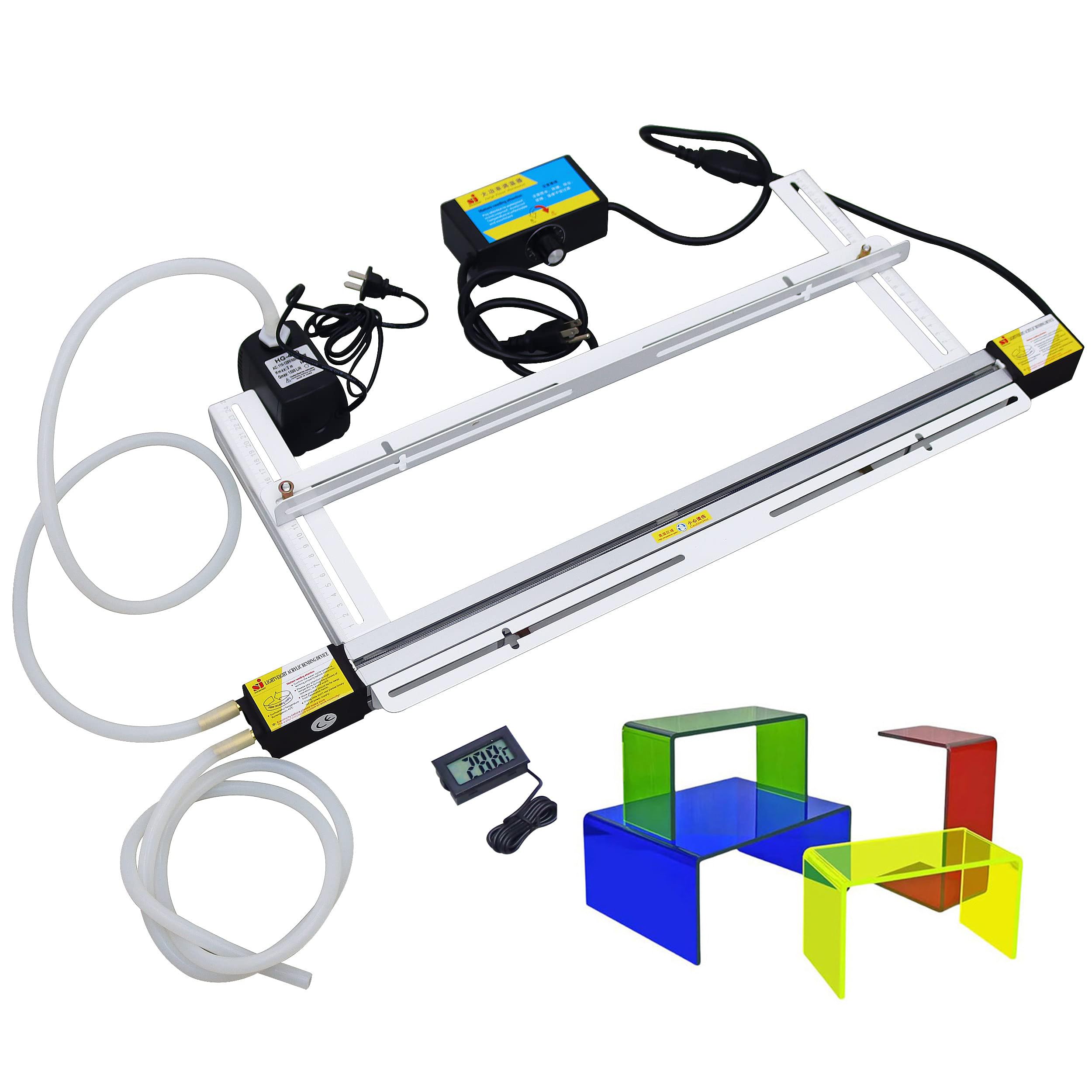 Dobladora de calor acrílica con soporte, dobladora ligera de PVC acrílico con calentador de caja de luz para hacer carteles y decoración, adecuada para 1 mm a 6 mm de grosor