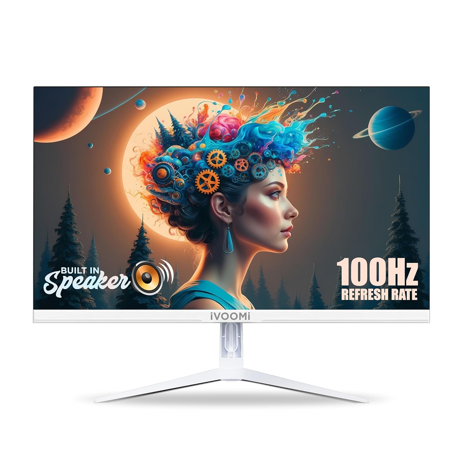 iVOOMi 22″ (54.6 cm) Ultra Slim Flat FHD Monitor for PC with 100Hz Refresh Rate, Bezel-Less Design, Flicker Free, VGA & HDMI Port, Eye Care Features, Includes HDMI Cable, 3 Years Warranty