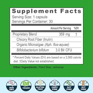 New Earth Bifidus - Probiotic for Large Instestine, 30 ct - Bifidobacterium Bifidum & Prebiotic for Lower GI Support, Gut Health & Regularity