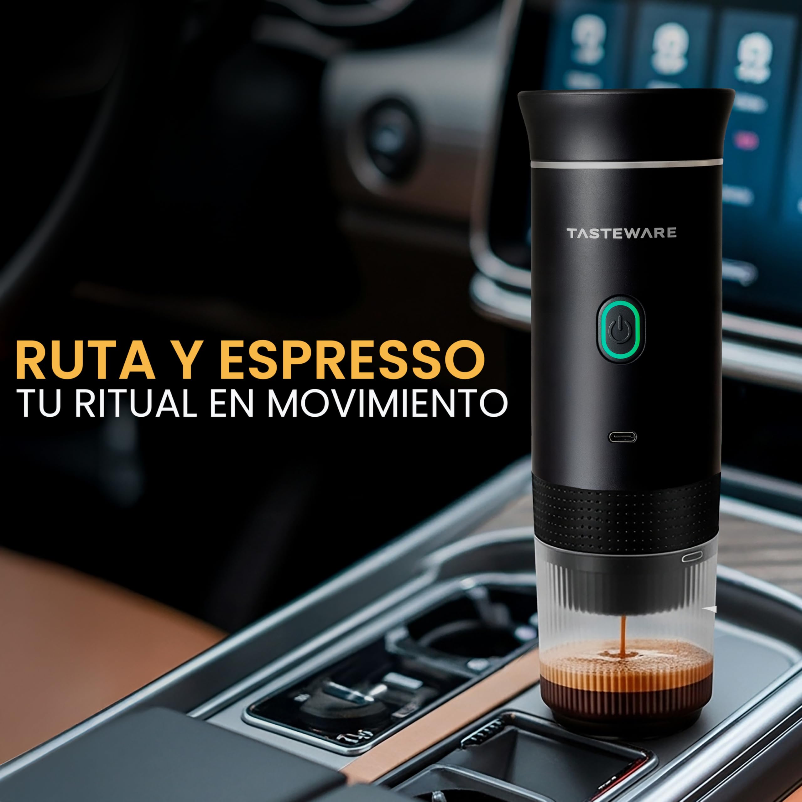 Cafetera Portatil Capsulas - Cafetera Portátil de Espresso 3 en 1, Máquina de café portátil, Para cápsulas pequeñas o grandes y café molido, Cafetera de viaje portatil individual