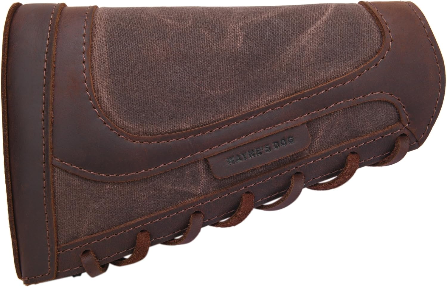 WAYNE'S DOG Canvas Leather Recoil Reducing Pad Stock Extension Cover Buttstock Cheek Rest with Rifle Shell Holder