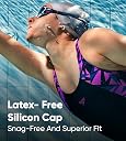 Speedo Unisex Flat Silicone Swim Cap for Men and Women - Navy gallery image
