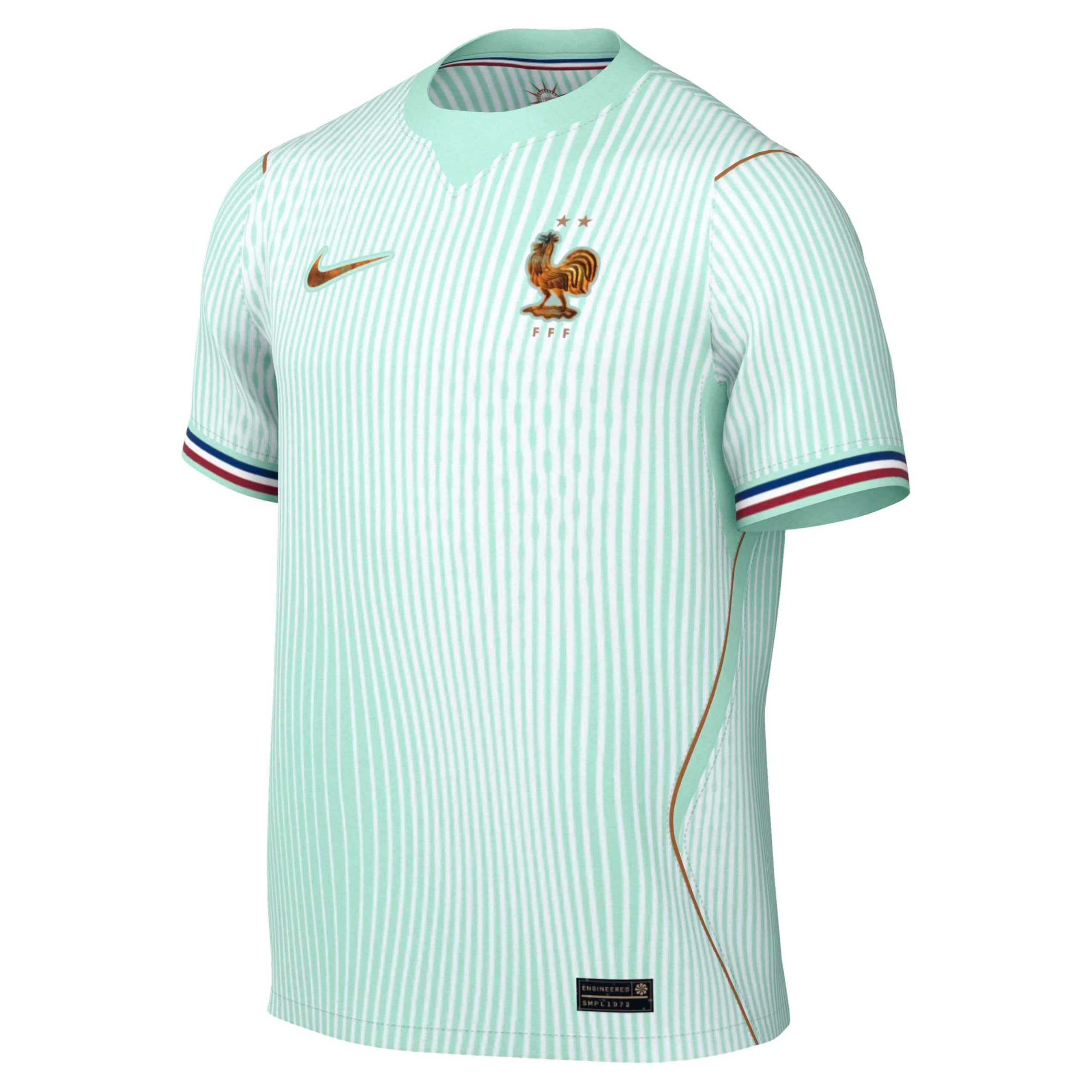 FFF 2026/27 Away Game Nike Aero-Fit Authentic Football Jersey for Men, Igloo/Monarch/Monarch, IB5200-394, M